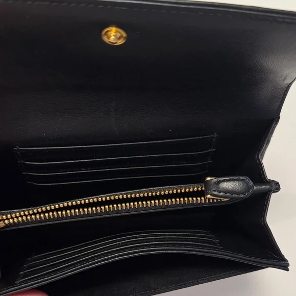 Authentic Prada Black Leather Tri-Fold Wallet - Picture 7 of 8